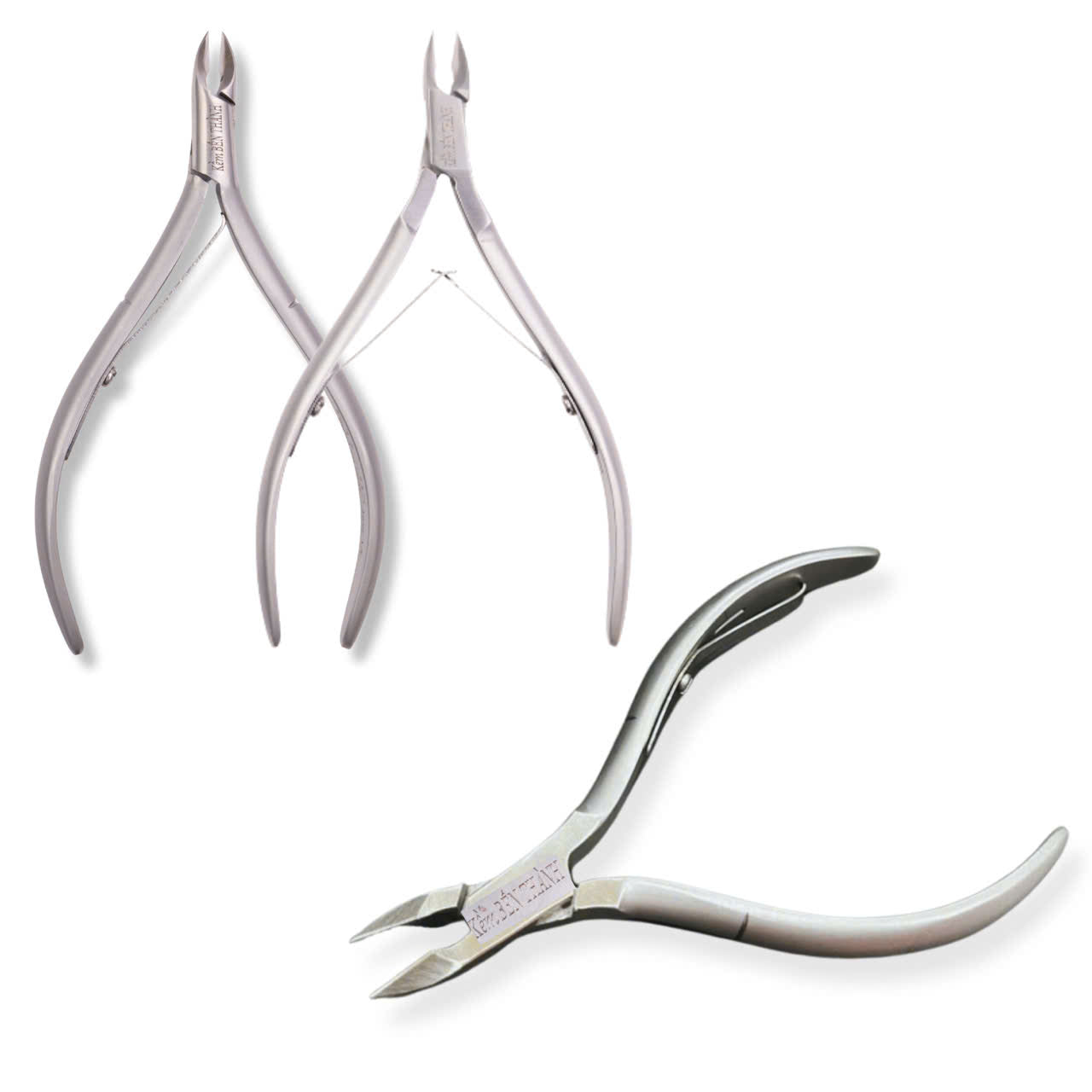 Combo - KD-07 JAW14 & KD-09 JAW14 Cuticle Nipper + KMD-04 Nail Nipper